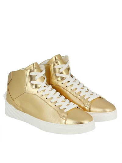 Shop Versace Sneakers Shoes Men  In Gold