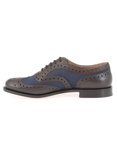 Shop Church's Burwood H Lace Up Shoe In Brown Navy