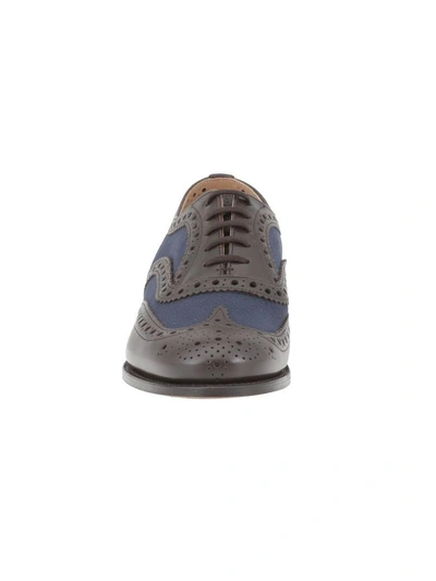 Shop Church's Burwood H Lace Up Shoe In Brown Navy