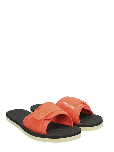 Shop Suicoke Siv Orange Nylon Sandals