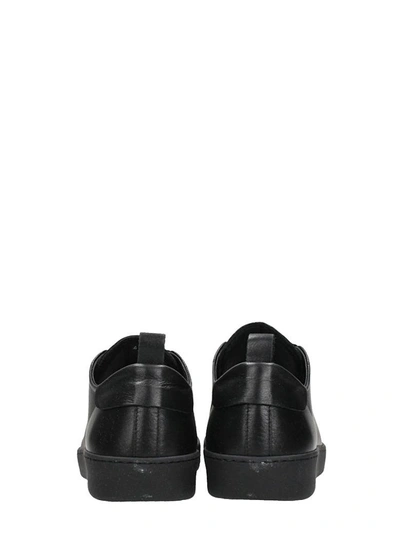 Shop Ylati Footwear Sorrento Low Black Leather Sneakers