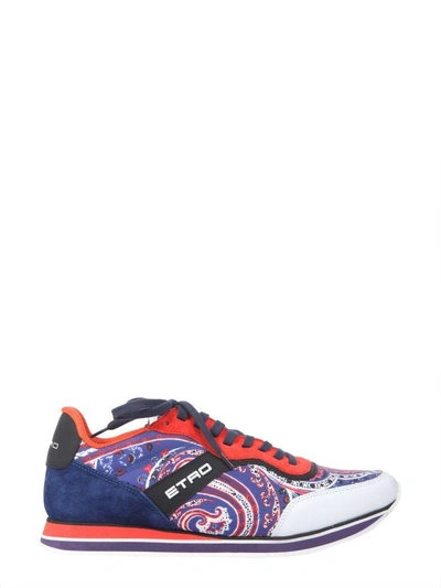 Shop Etro Paisley Printed Running Sneakers In Multicolor