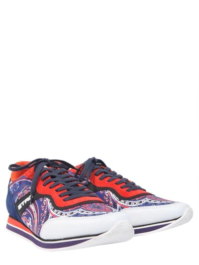 Shop Etro Paisley Printed Running Sneakers In Multicolor