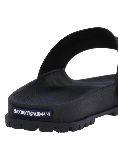 Shop Emporio Armani Sandals Shoes Men  In Blue