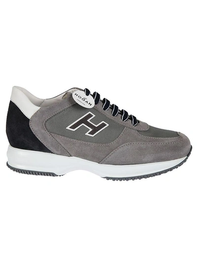 Hogan Interactive H-flock Sneakers In Fumo Chiaro-grigio Mouse | ModeSens