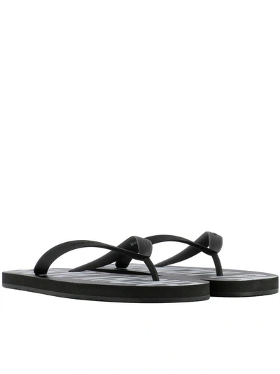 Shop Givenchy Black Rubber Flip Flops