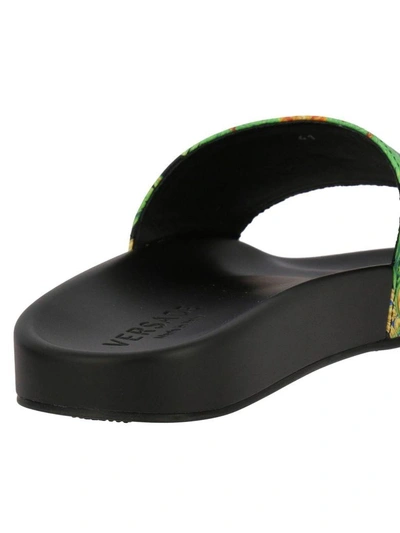 Shop Versace Sandals Shoes Men  In Black