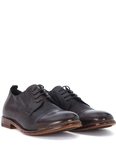 Shop Moma Brown Leather Lace Up In Marrone
