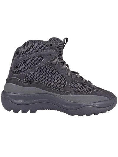 Shop Yeezy Desert Hi-top Sneakers In Graphite