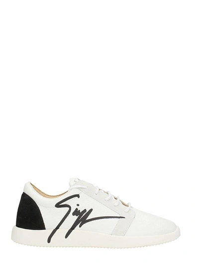 Shop Giuseppe Zanotti G Runner White Leather Sneakers