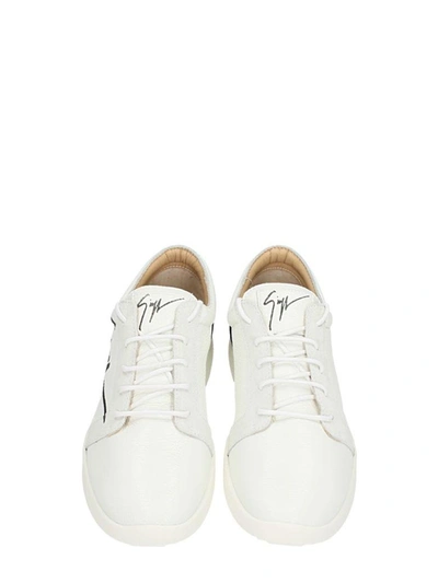Shop Giuseppe Zanotti G Runner White Leather Sneakers