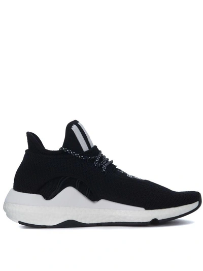 Shop Y-3 Saikou Technical Fabric And Black And White Suede Sneaker In Nero
