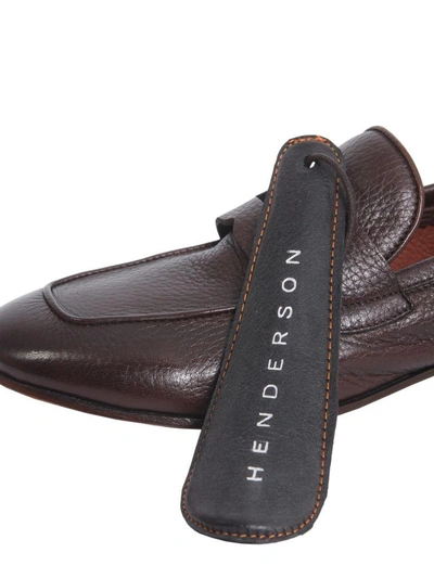Shop Henderson Soft Leather Loafers In Marrone