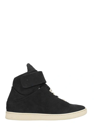 Shop Ylati Footwear Black Suede Sneakers