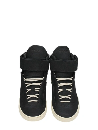 Shop Ylati Footwear Black Suede Sneakers