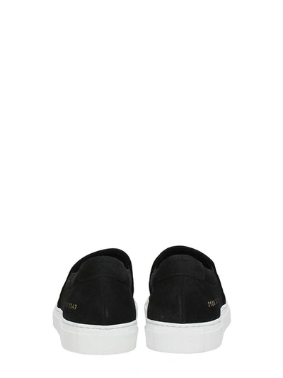 Shop Common Projects Slip On Black Suede Sneakers