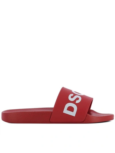 Shop Dsquared2 Red Rubber Sandals