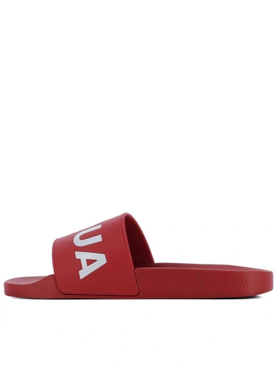 Shop Dsquared2 Red Rubber Sandals