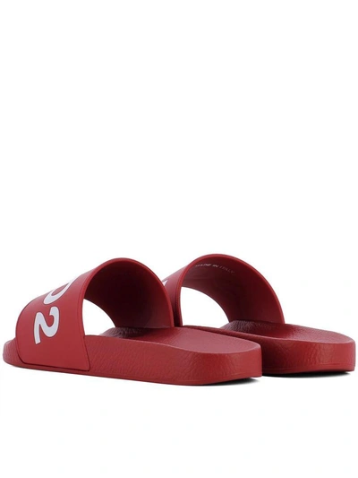 Shop Dsquared2 Red Rubber Sandals