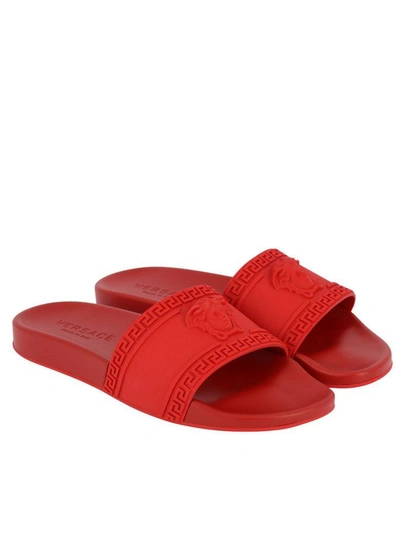 Shop Versace Sandals Shoes Men  In Red