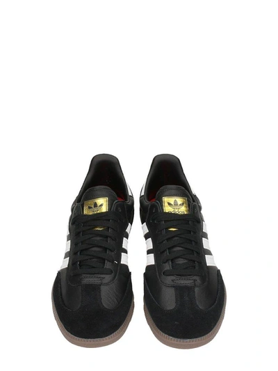 Shop Adidas Originals Samba Black Leather Sneakers