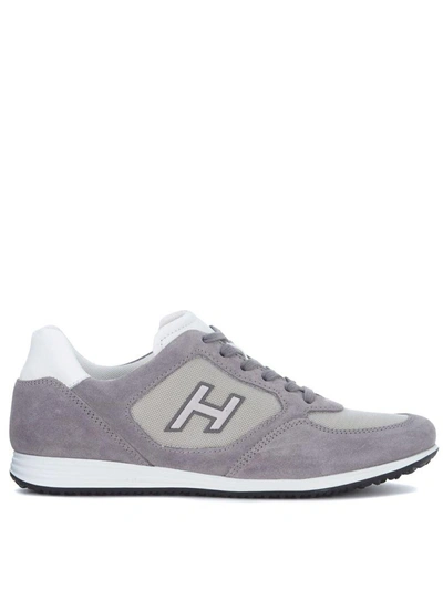 Shop Hogan Olympia X H205 Grey Suede Sneaker In Grigio