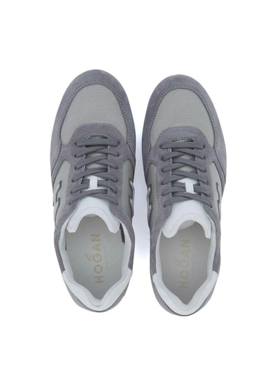 Shop Hogan Olympia X H205 Grey Suede Sneaker In Grigio
