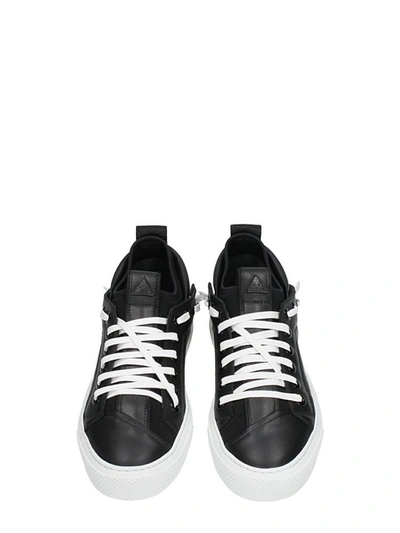Shop Bruno Bordese Tringular Sneakers In Black Leather