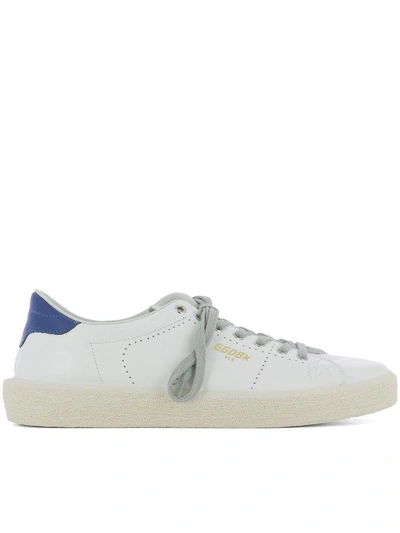 Shop Golden Goose White Leather Tennis Sneakers