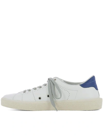 Shop Golden Goose White Leather Tennis Sneakers