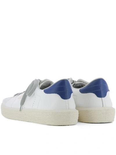 Shop Golden Goose White Leather Tennis Sneakers