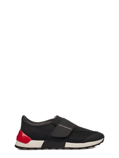 Shop Alberto Guardiani Black Onesoul Leather Slip On Sneakers