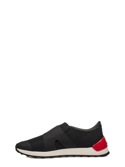 Shop Alberto Guardiani Black Onesoul Leather Slip On Sneakers