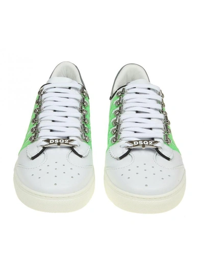 Shop Dsquared2 Sneakers Runner 251 In White Leather