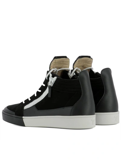 Shop Giuseppe Zanotti Black Suede Sneakers