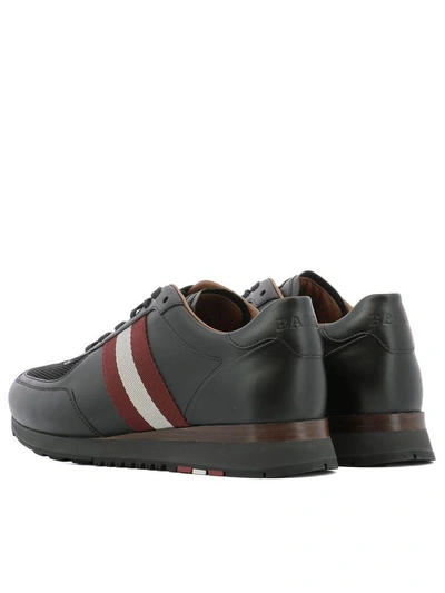Shop Bally Black Leather Sneakers