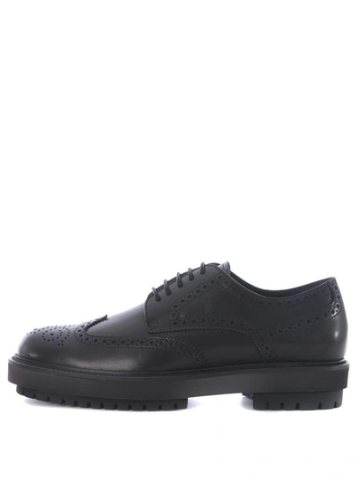 Shop Tod's Chunky Derby Shoes In Nero