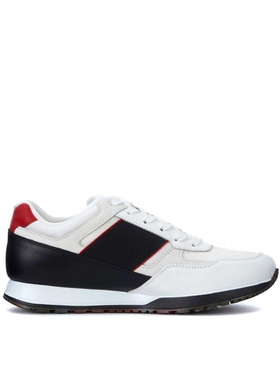 Shop Hogan H321 Black And White Leather Sneaker In Bianco