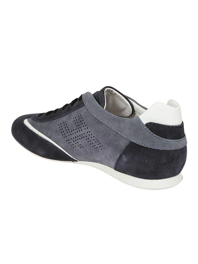 Shop Hogan Olympia Sneakers In Blu Denim Chiaro/notte