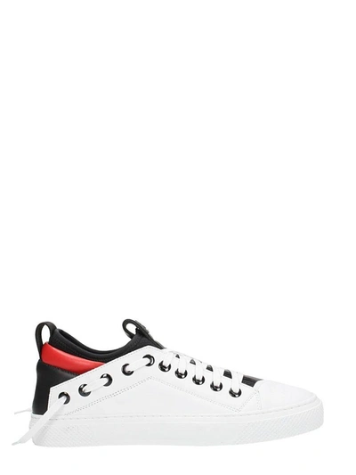 Shop Bruno Bordese Trangular Sneakers In White Leather