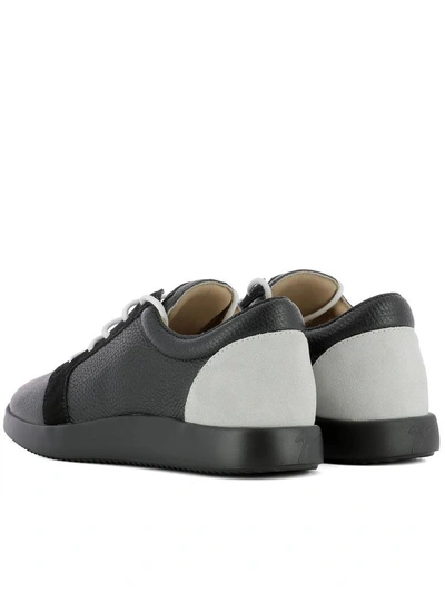 Shop Giuseppe Zanotti Black Leather G Runner Sneakers