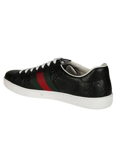 Shop Gucci Ace Logo Sneakers In Black