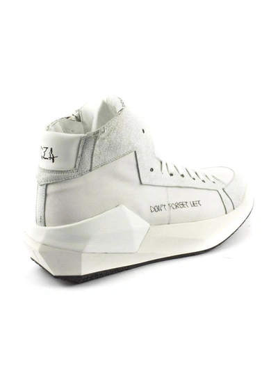 Shop Cinzia Araia White Calfskin Leather Sneaker In Bianco