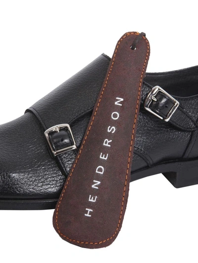 Shop Henderson Soft Leather Monk In Nero