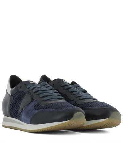 Shop Philippe Model Blue Suede Sneakers