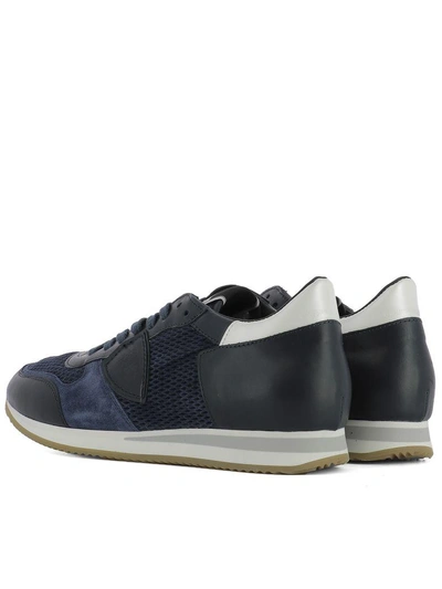 Shop Philippe Model Blue Suede Sneakers