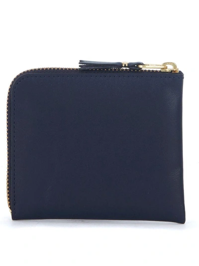 Shop Comme Des Garçons Wallet Blue Leather Wallet