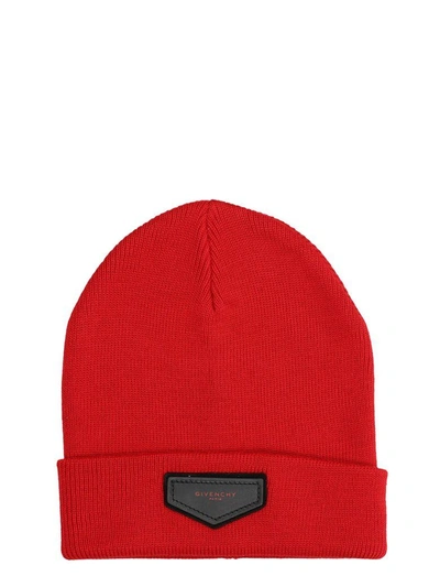 Shop Givenchy Red Wool Beanie