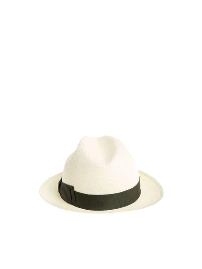 Shop Borsalino Straw Hat In White