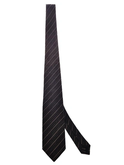 Shop Tom Ford Striped Tie In Black